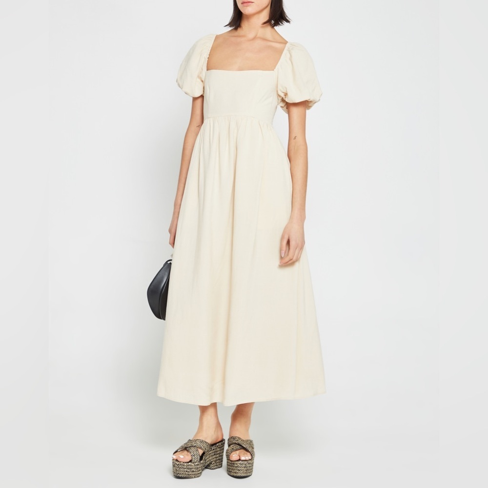 Few Moda o.p.t Zeoli Puff Sleeve Maxi Dress - Size XL - Cream/Natural - NWT
